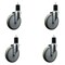 Service Caster 6'' Gray Poly Wheel Swivel 1-3/4'' Expanding Stem Caster Set, 4PK SCC-EX20S614-PPUB-134-4 - alternate 1